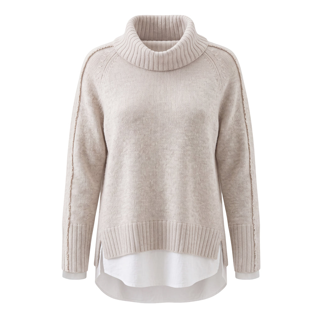 BROCHU WALKER LAYERED SWEATER - SIZE L