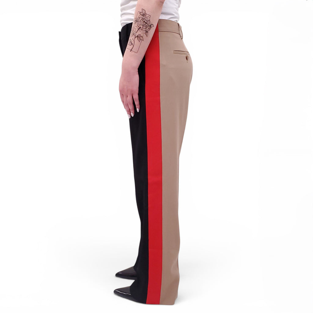 BURBERRY 3-TONED STRIPED TROUSERS - SIZE US 8