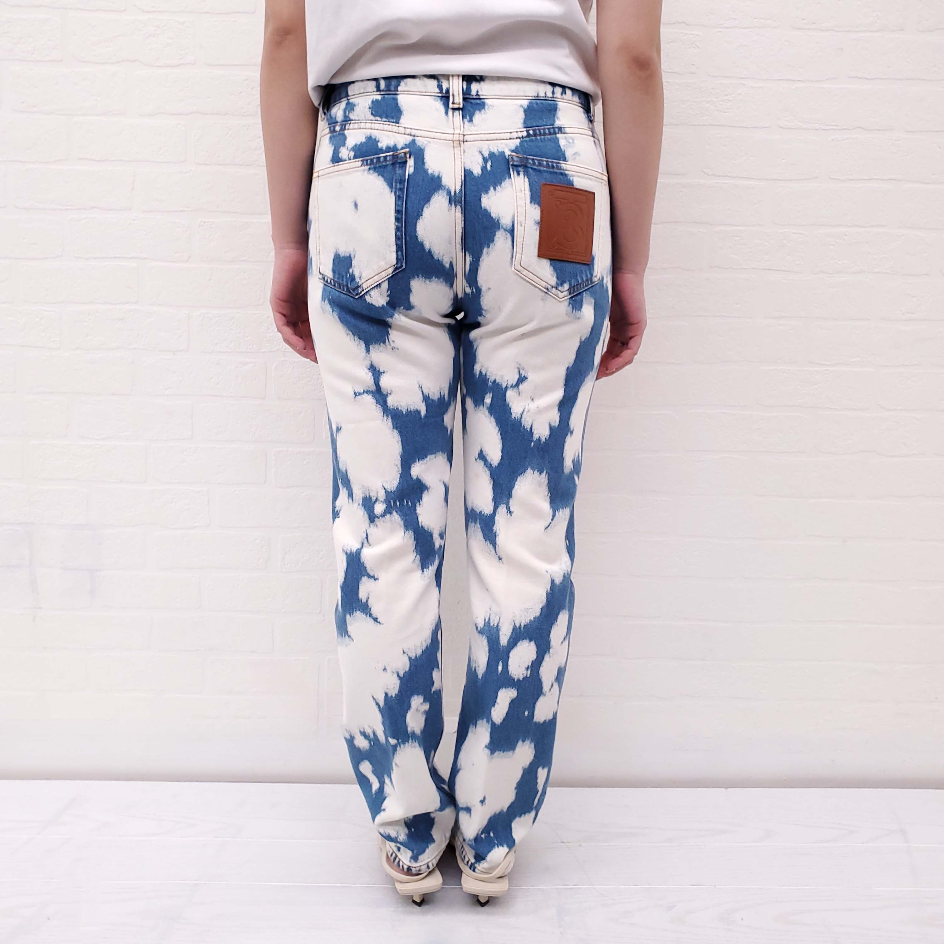 BURBERRY ACID WASH JEANS WITH LOGO - SIZE 27