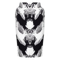 BURBERRY BLACK AND WHITE DEER PRINT PLEATED SKIRT - SIZE 4