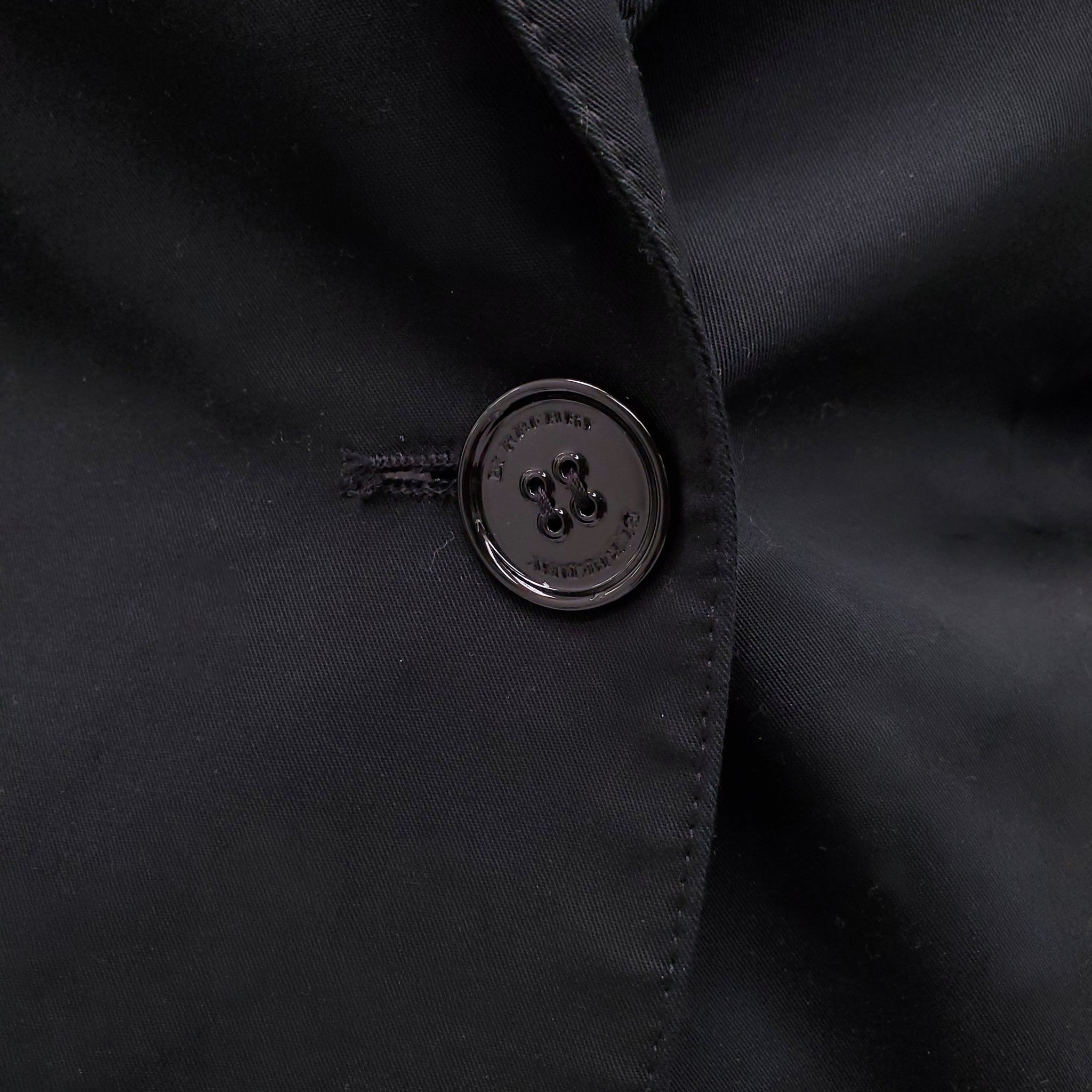 BURBERRY BLACK BLAZER WITH CHECK LINING - SIZE 8