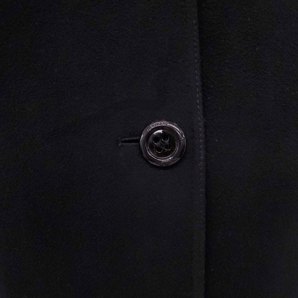 BURBERRY BLACK PEACOAT - SIZE 10