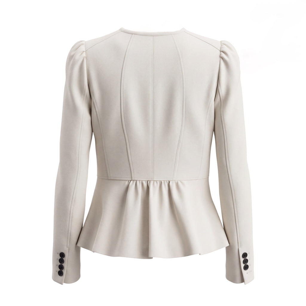 BURBERRY BLAZER JACKET WITH FRILL DETAIL - SIZE 10