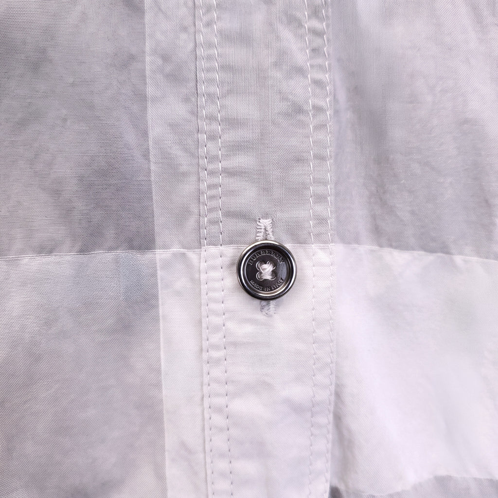 BURBERRY BRIT GREY CHECK BLOUSE - SIZE S