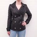 BURBERRY BRIT LEATHER QUILTED JACKET - SIZE 4