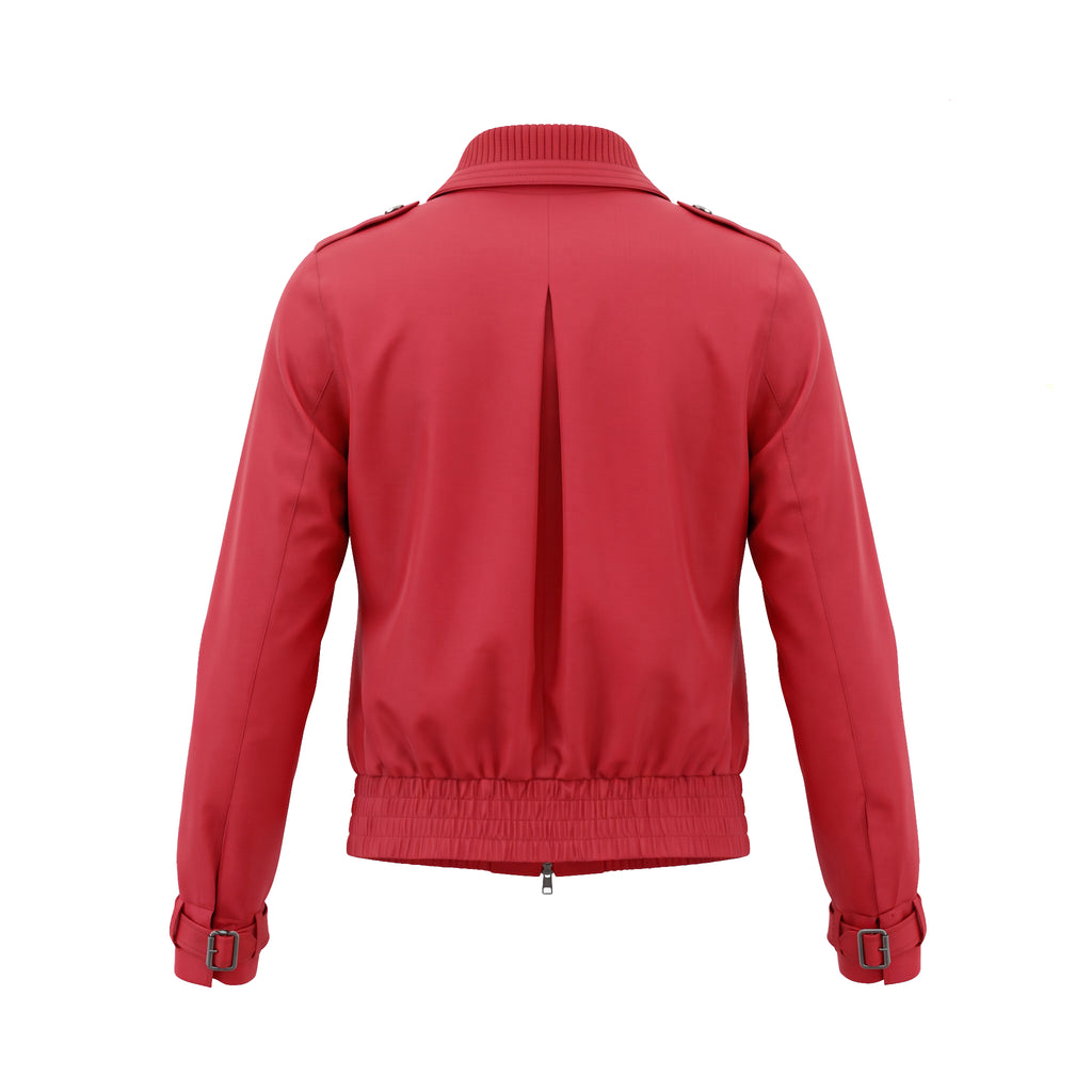 BURBERRY BRIT RED BOMBER JACKET- SIZE 4