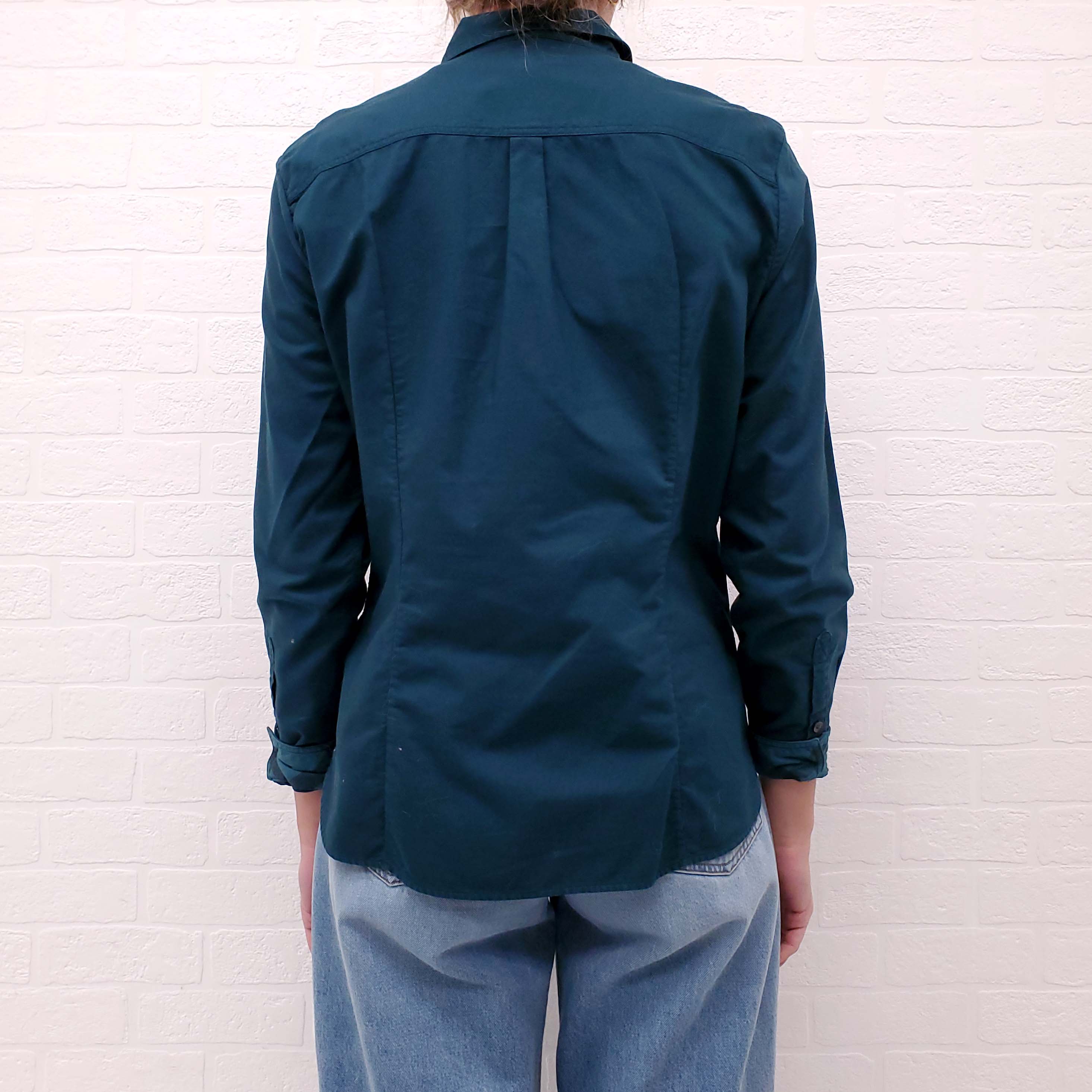 BURBERRY BRIT TEAL BLOUSE - SIZE M