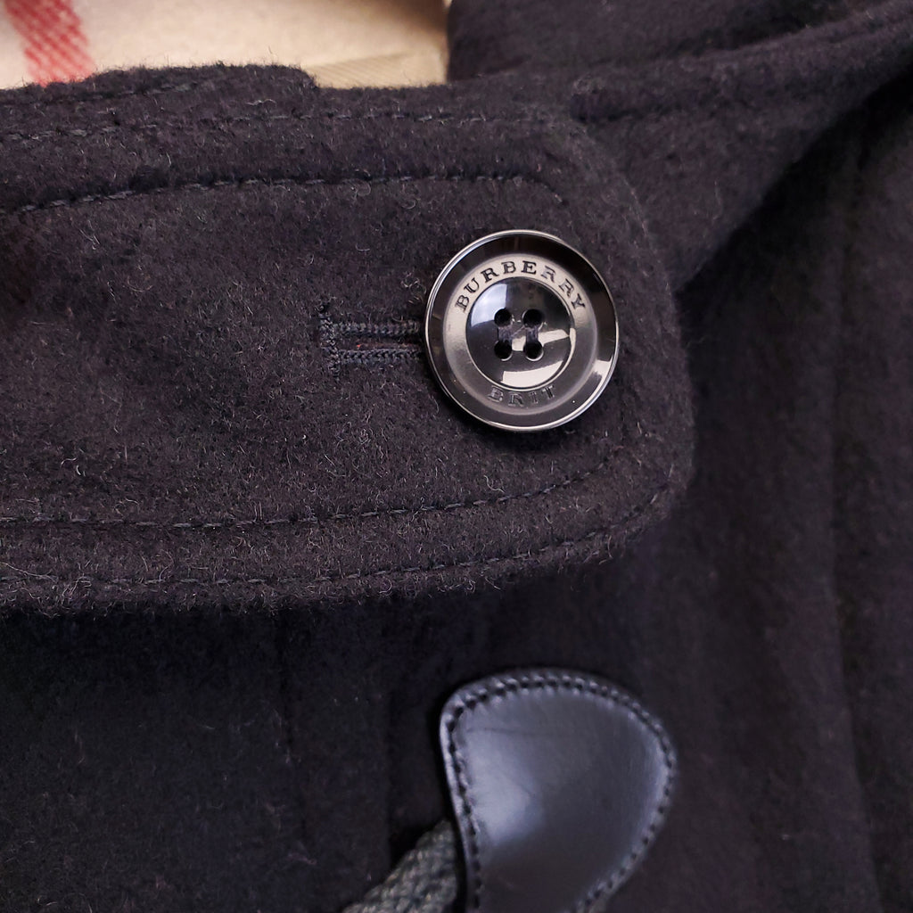 BURBERRY BRIT TOGGLE JACKET WITH CHECK LINING - SIZE 2