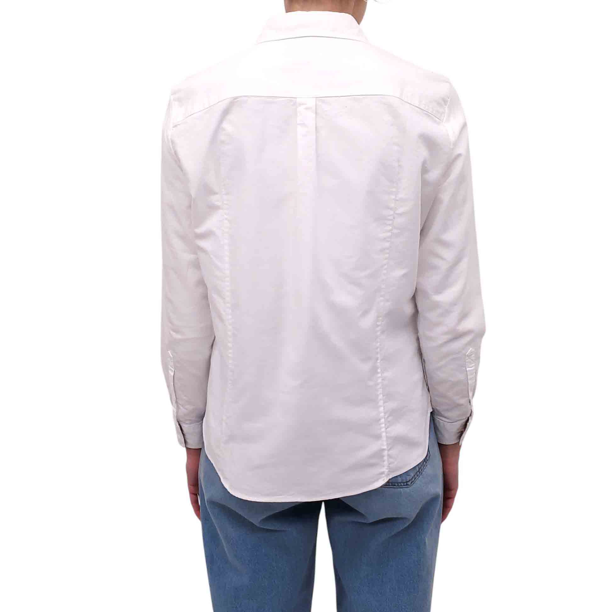 BURBERRY BRIT WHITE BUTTON UP BLOUSE - SIZE M