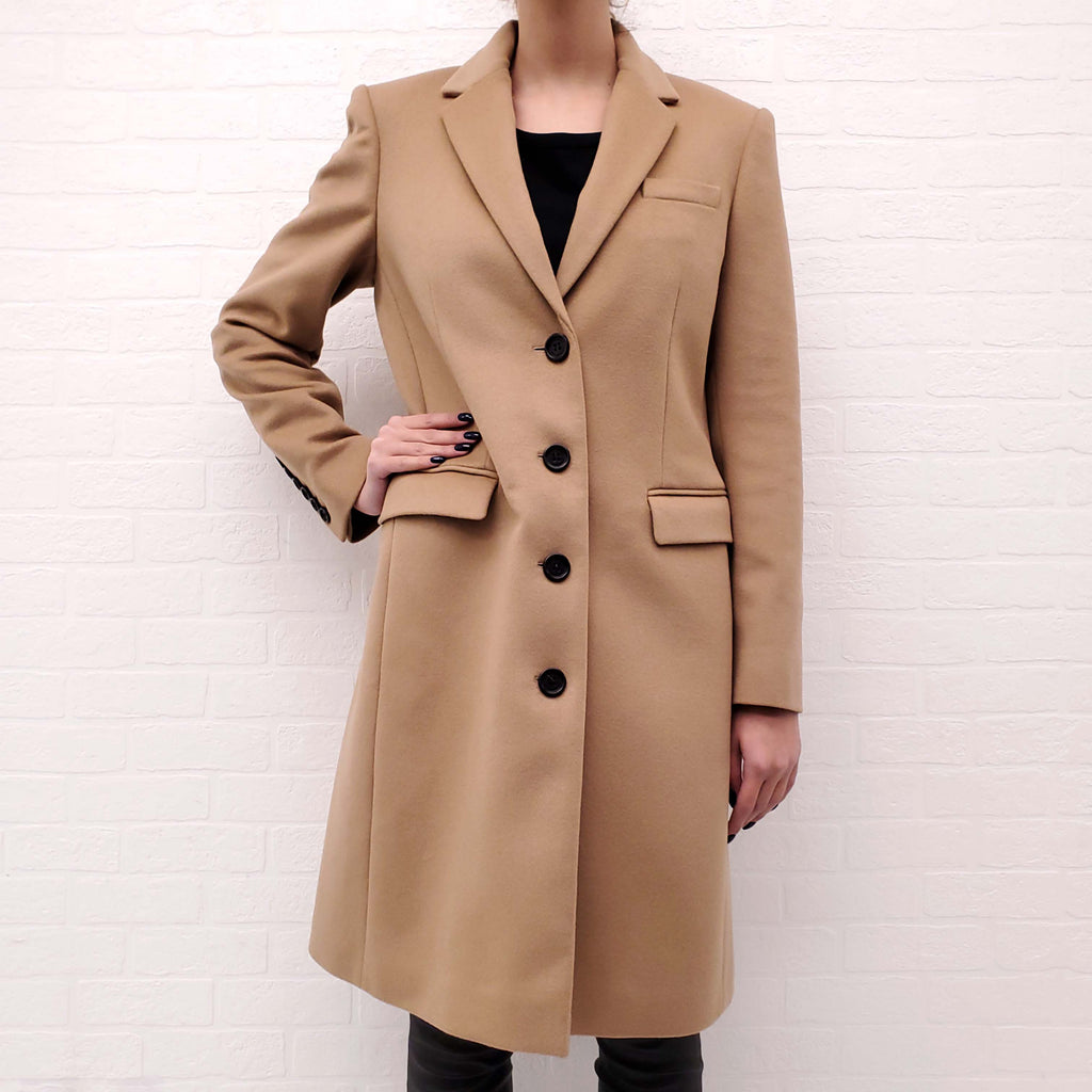 BURBERRY CAMEL COAT - SIZE 10