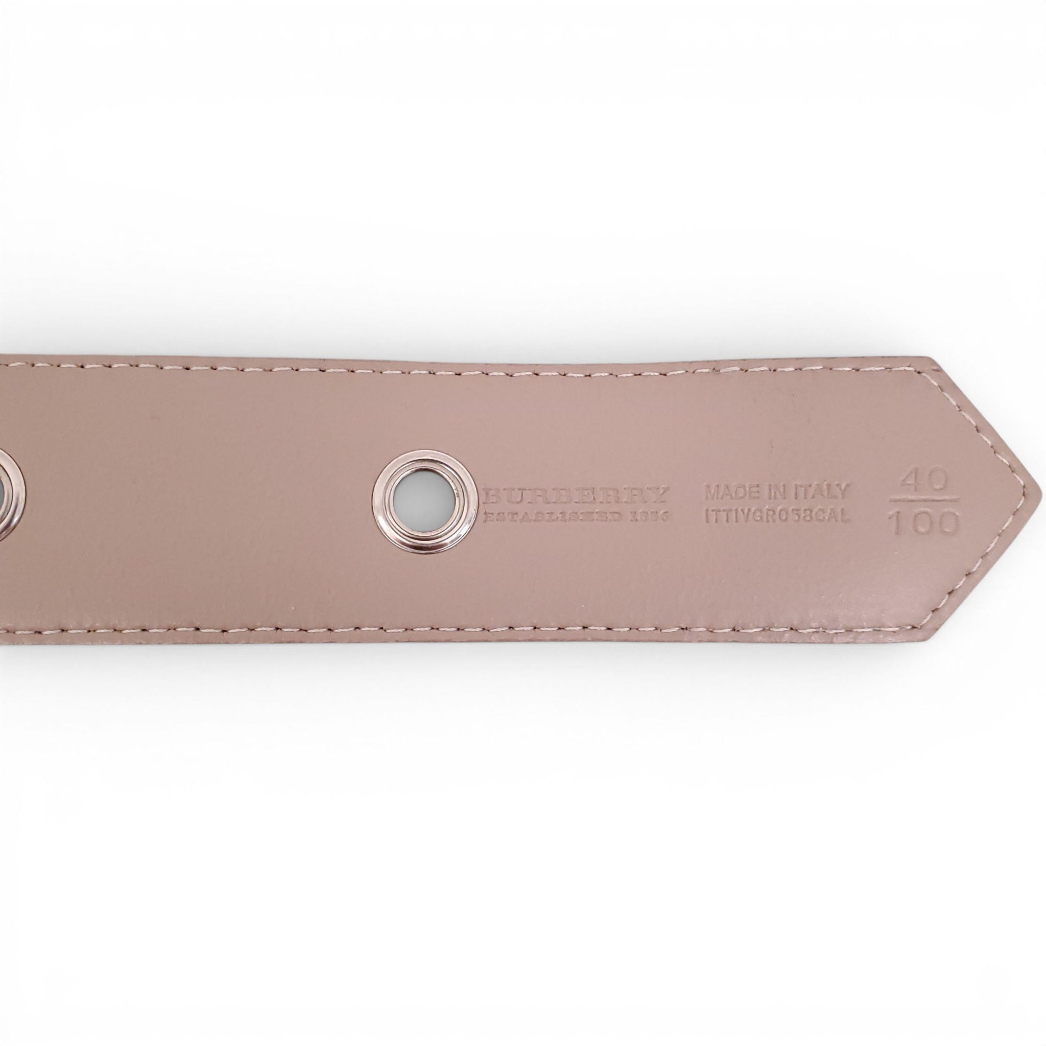 BURBERRY CHECK PATTERNED BELT - SIZE 100