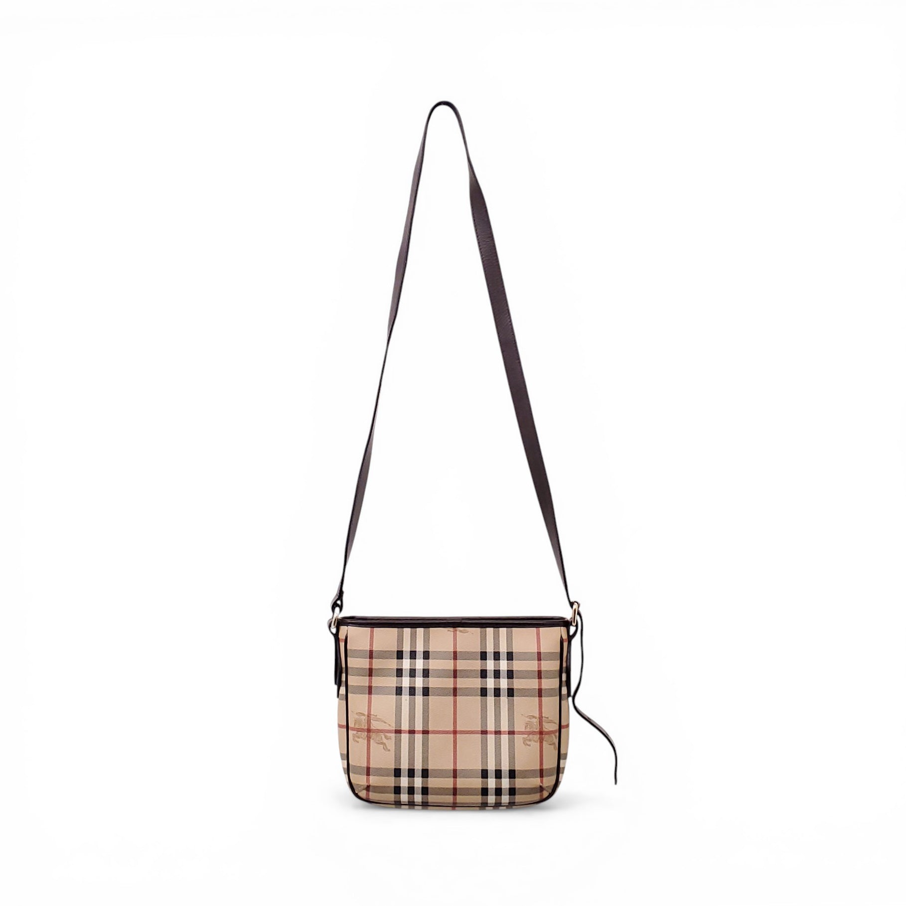 BURBERRY CHECK PATTERNED SATCHEL BAG