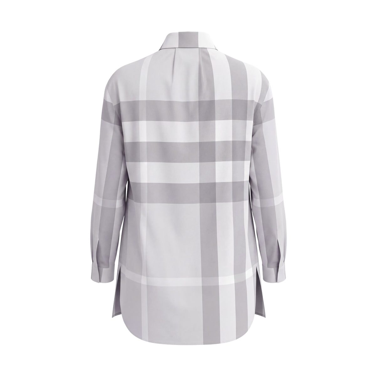 BURBERRY BRIT GREY CHECK BLOUSE - SIZE S