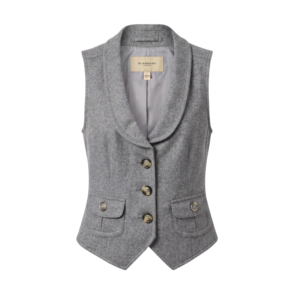 BURBERRY GREY VEST - SIZE 2