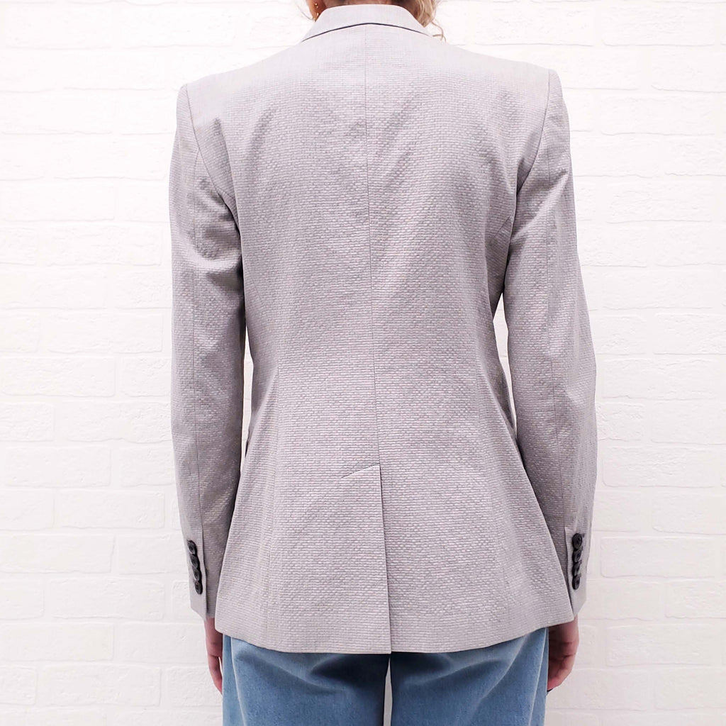 BURBERRY LIGHT GREY BLAZER - SIZE 6