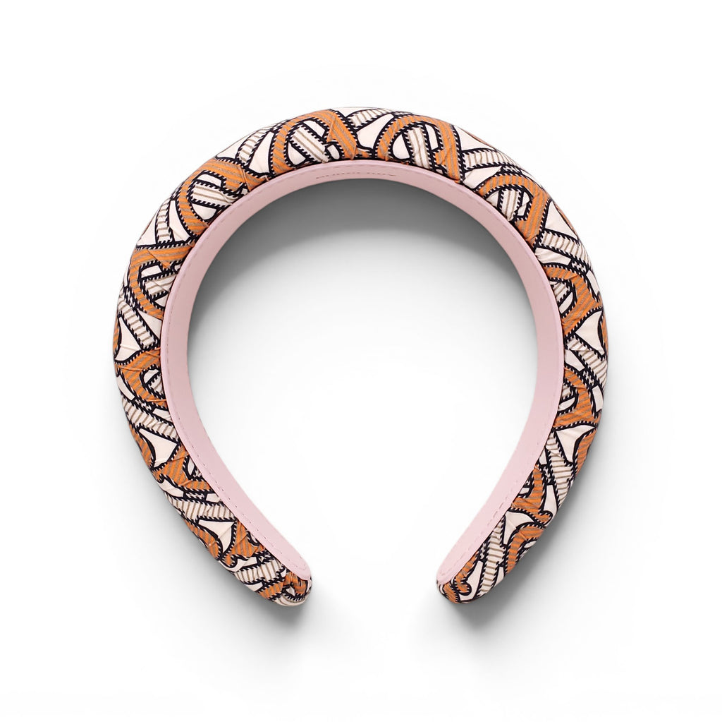 BURBERRY ORANGE MONOGRAM HEADBAND