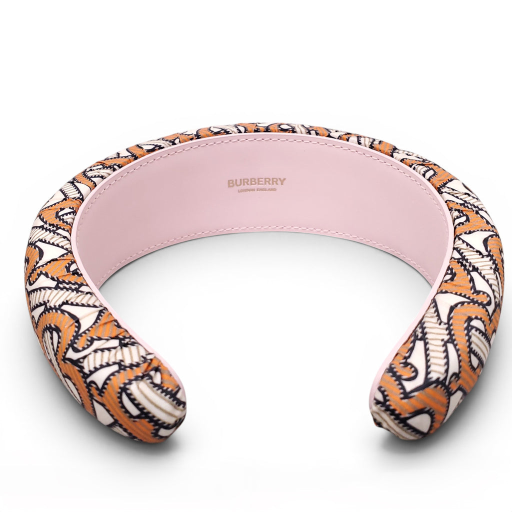 BURBERRY ORANGE MONOGRAM HEADBAND