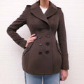 BURBERRY PRORSUM DARK GREEN PEACOAT - SIZE 38