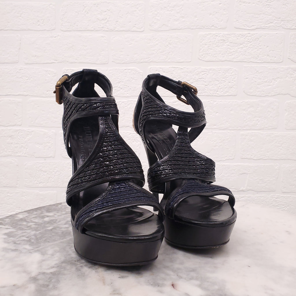 BURBERRY PRORSUM WOVEN HEELS  - SIZE 38