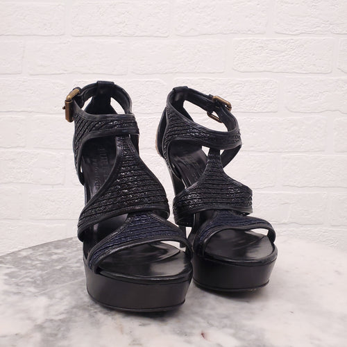 BURBERRY PRORSUM WOVEN HEELS  - SIZE 38