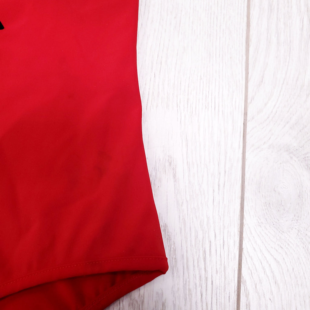 BURBERRY RED LOGO ONE PIECE SWIMSUIT - SIZE S