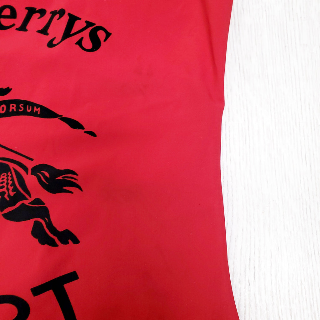 BURBERRY RED LOGO ONE PIECE SWIMSUIT - SIZE S