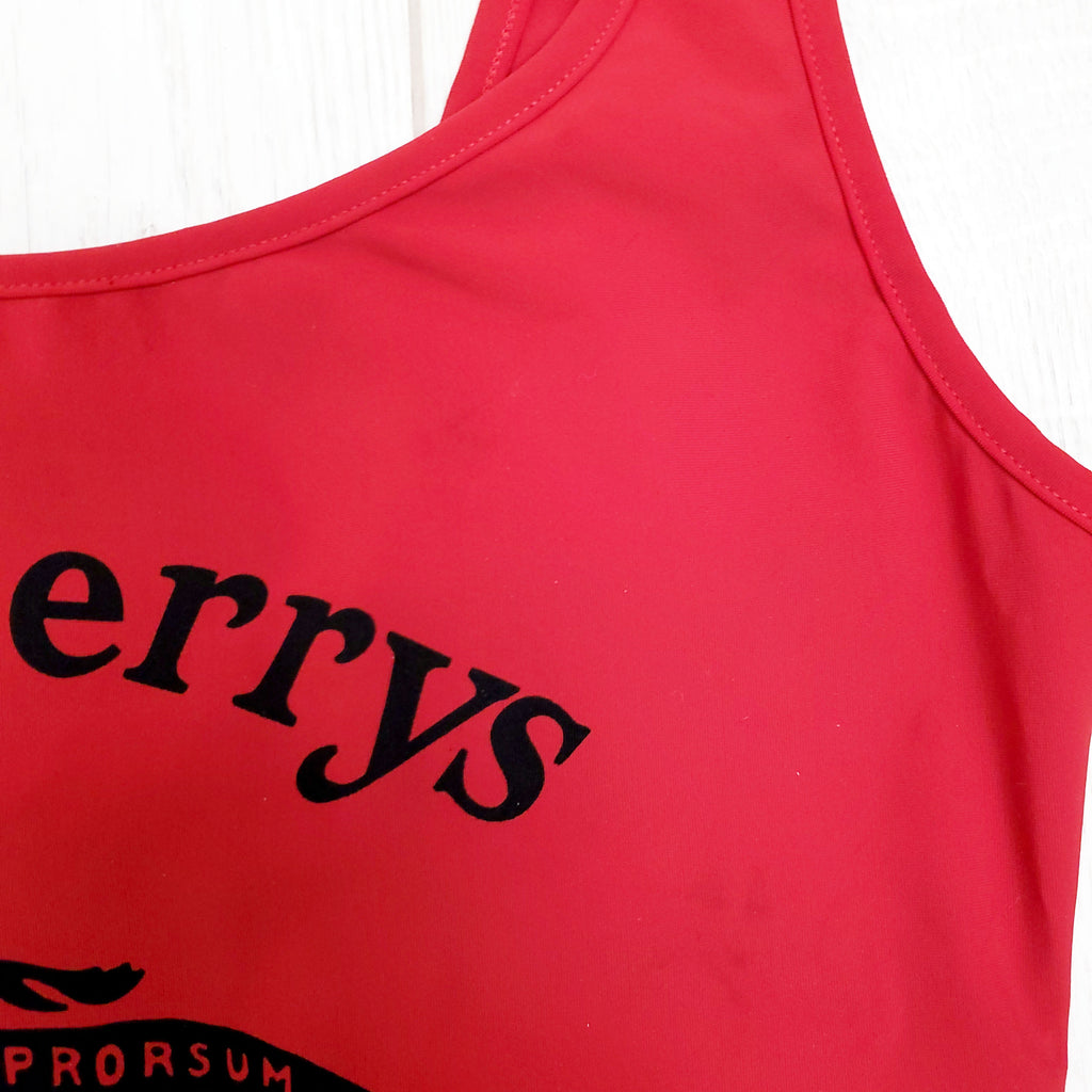BURBERRY RED LOGO ONE PIECE SWIMSUIT - SIZE S