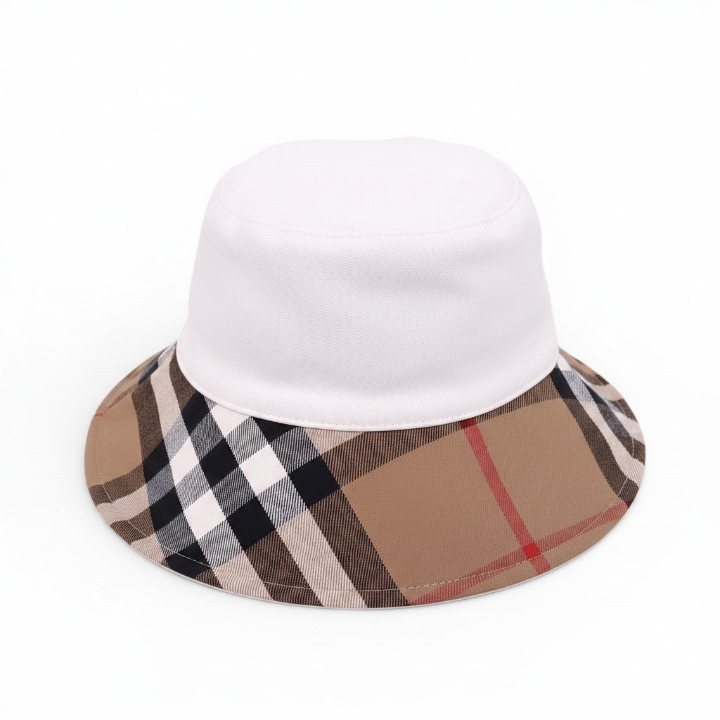 BURBERRY REVERSIBLE CHECK PATTERNED BUCKET HAT