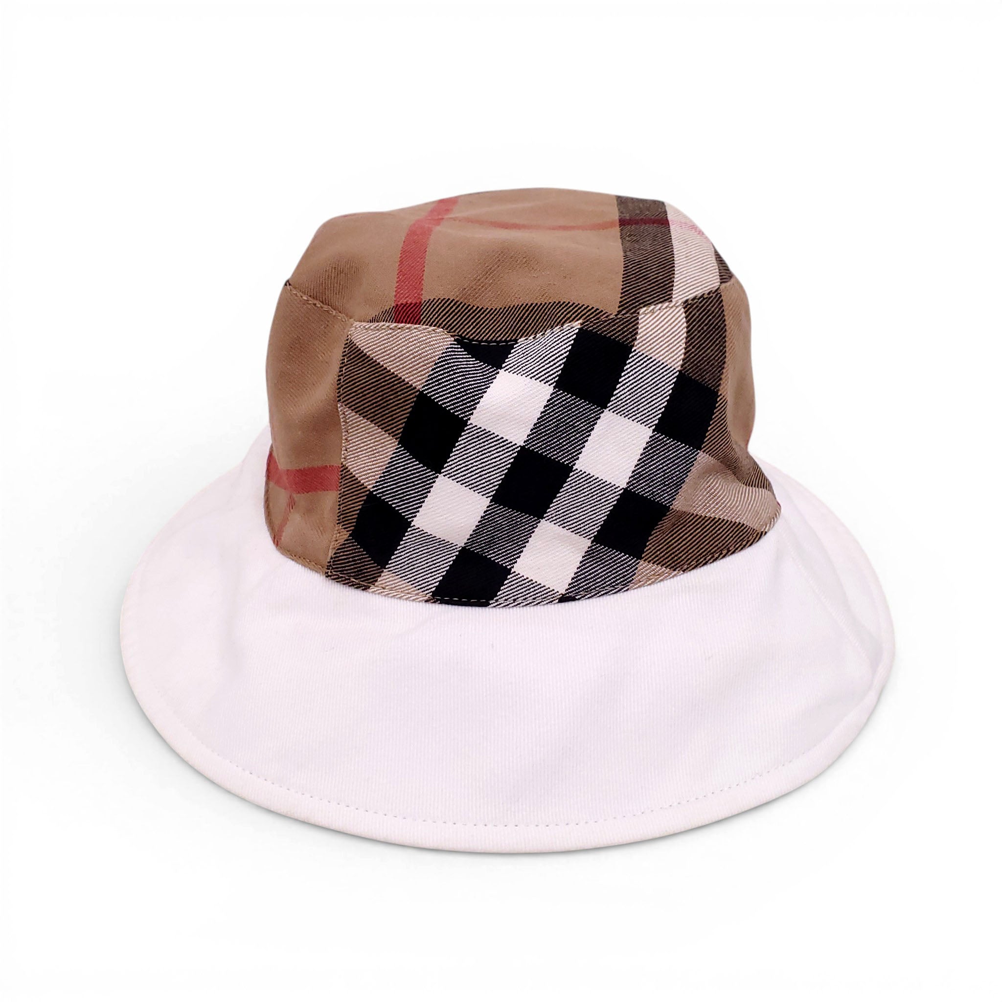 BURBERRY REVERSIBLE CHECK PATTERNED BUCKET HAT