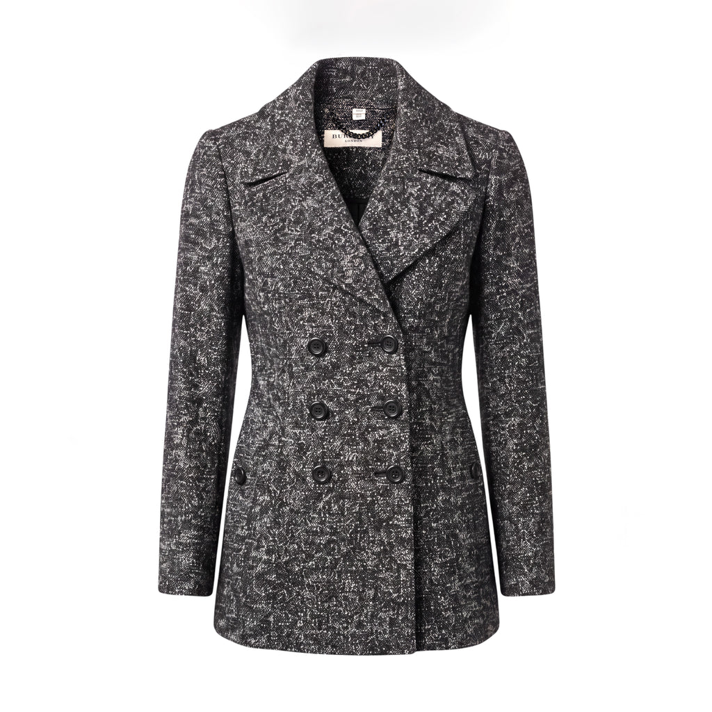 BURBERRY SALT AND PEPPER JACKET - SIZE 8