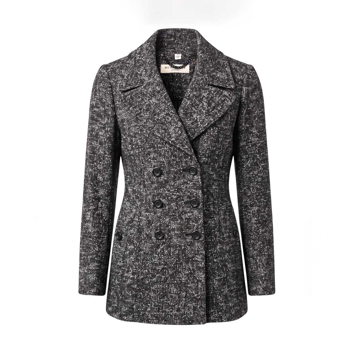 BURBERRY SALT AND PEPPER JACKET - SIZE 8