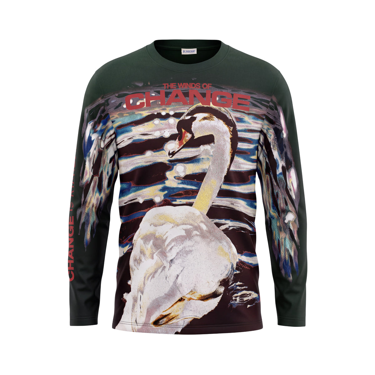 BURBERRY SWAN PRINTED TOP - SIZE XS