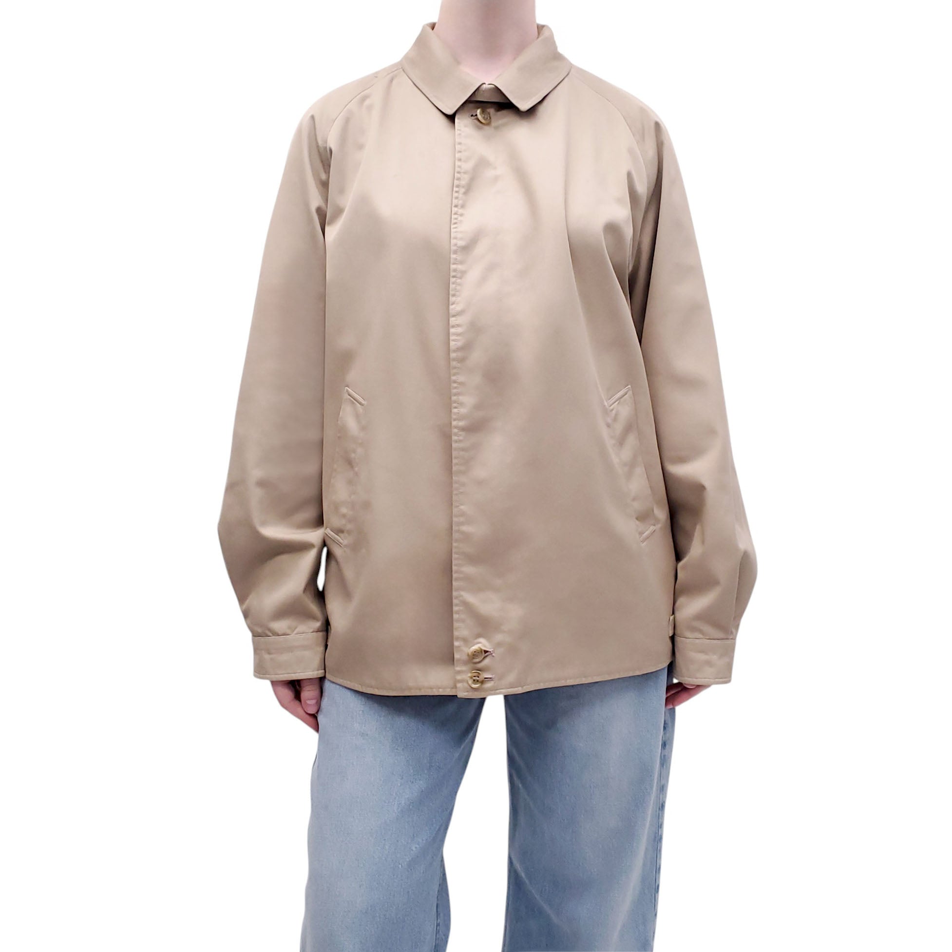 BURBERRY TAUPE LONG JACKET - SIZE 46