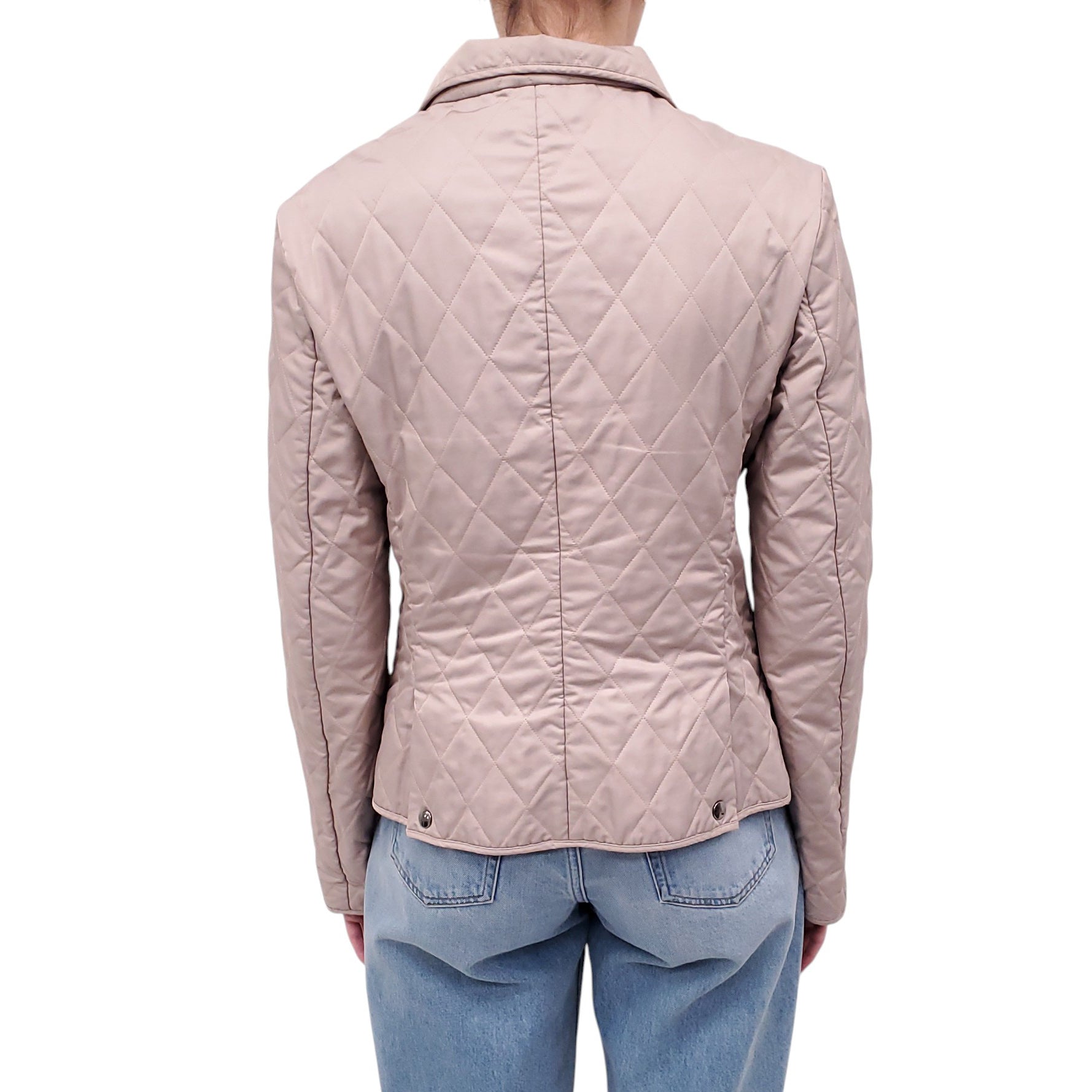 BURBERRY TAUPE QUILTED JACKET - SIZE M