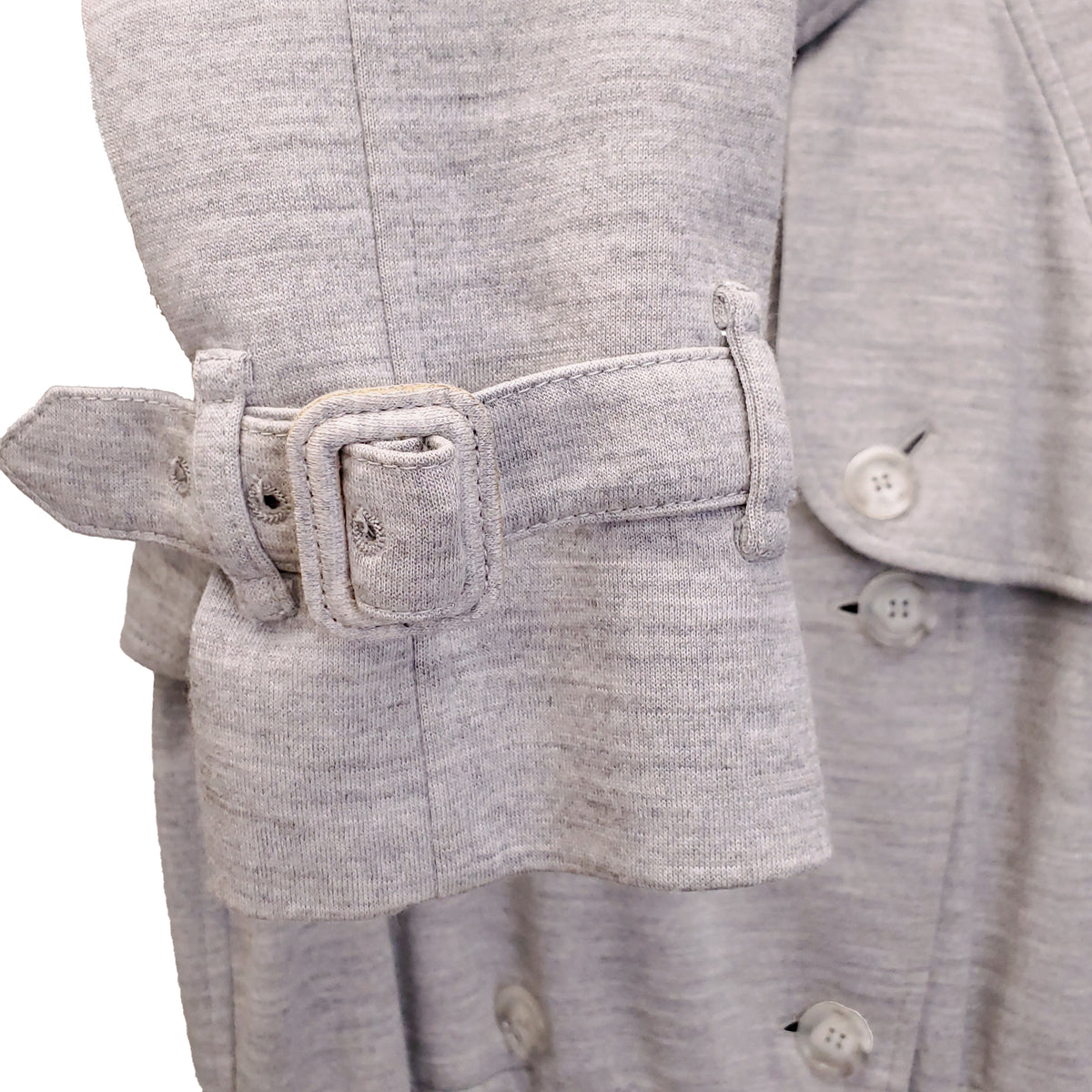 BURBERRY TECHNICAL WOOL DECONSTRUCTED TRENCH COAT - SIZE 4