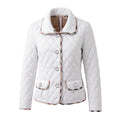 BURBERRY WHITE ARGYLE JACKET - SIZE S