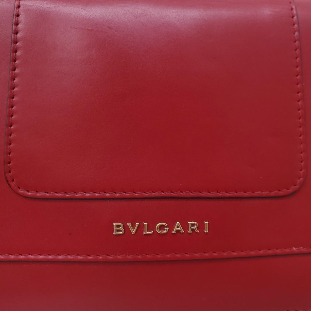 BVLGARI RED LEATHER SERPENTI CROSSBODY BAG