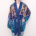 CANESSA RAINBOW FRINGE SWEATER - SIZE S (OVERSIZED)