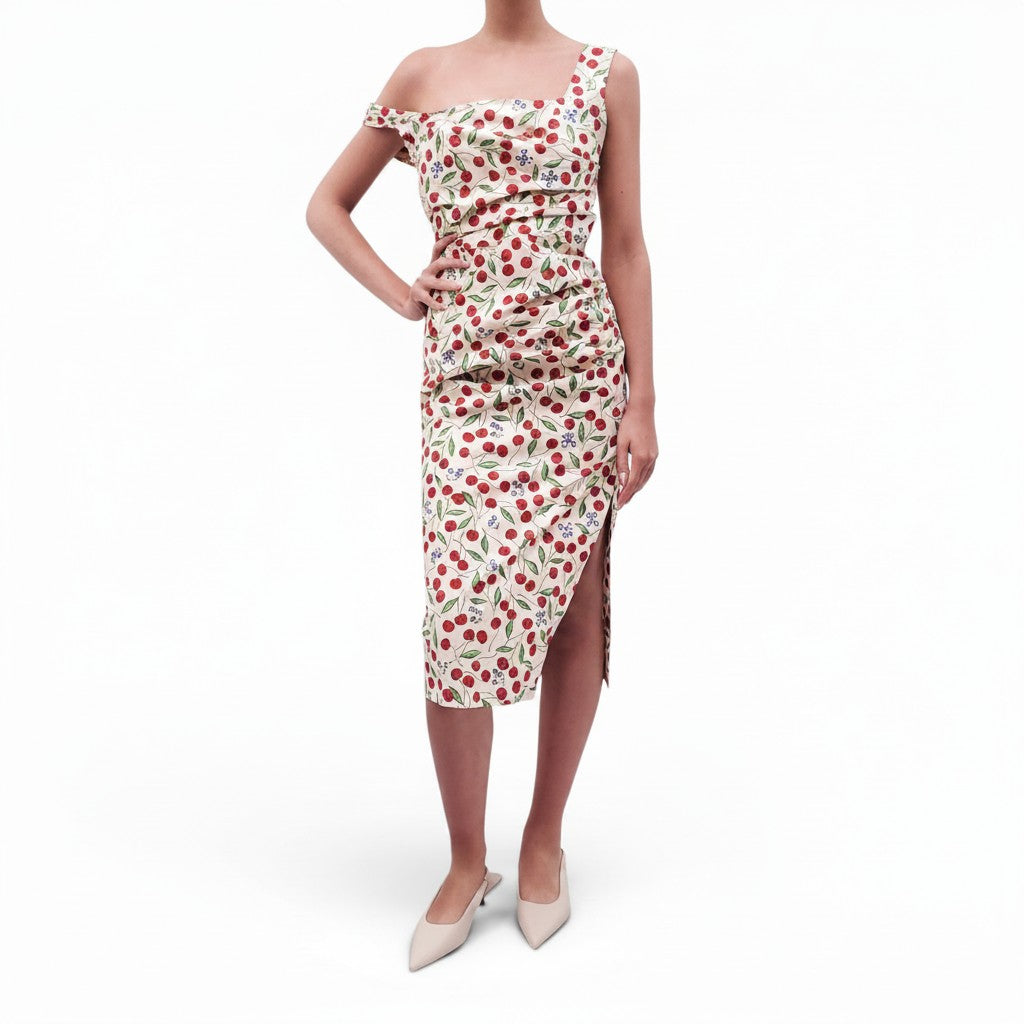 floral silk slip dress L'AGENCE Seridie Silk Slip Dress In Pink Multi Romantic Rose