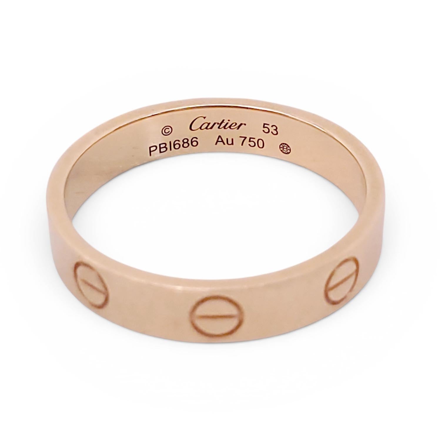 CARTIER SMALL 18K YELLOW GOLD LOVE RING