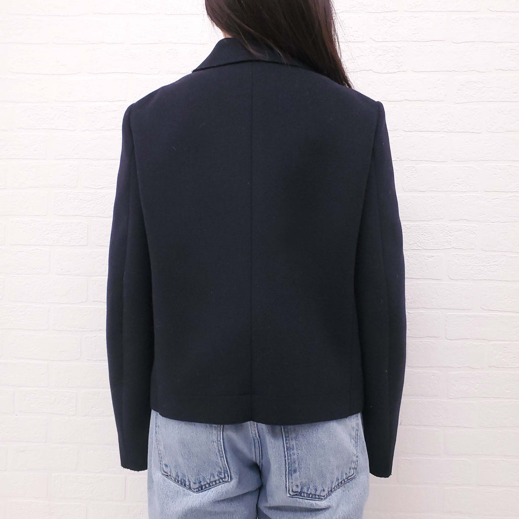 CÉDRIC CHARLIER NAVY COAT - SIZE 14