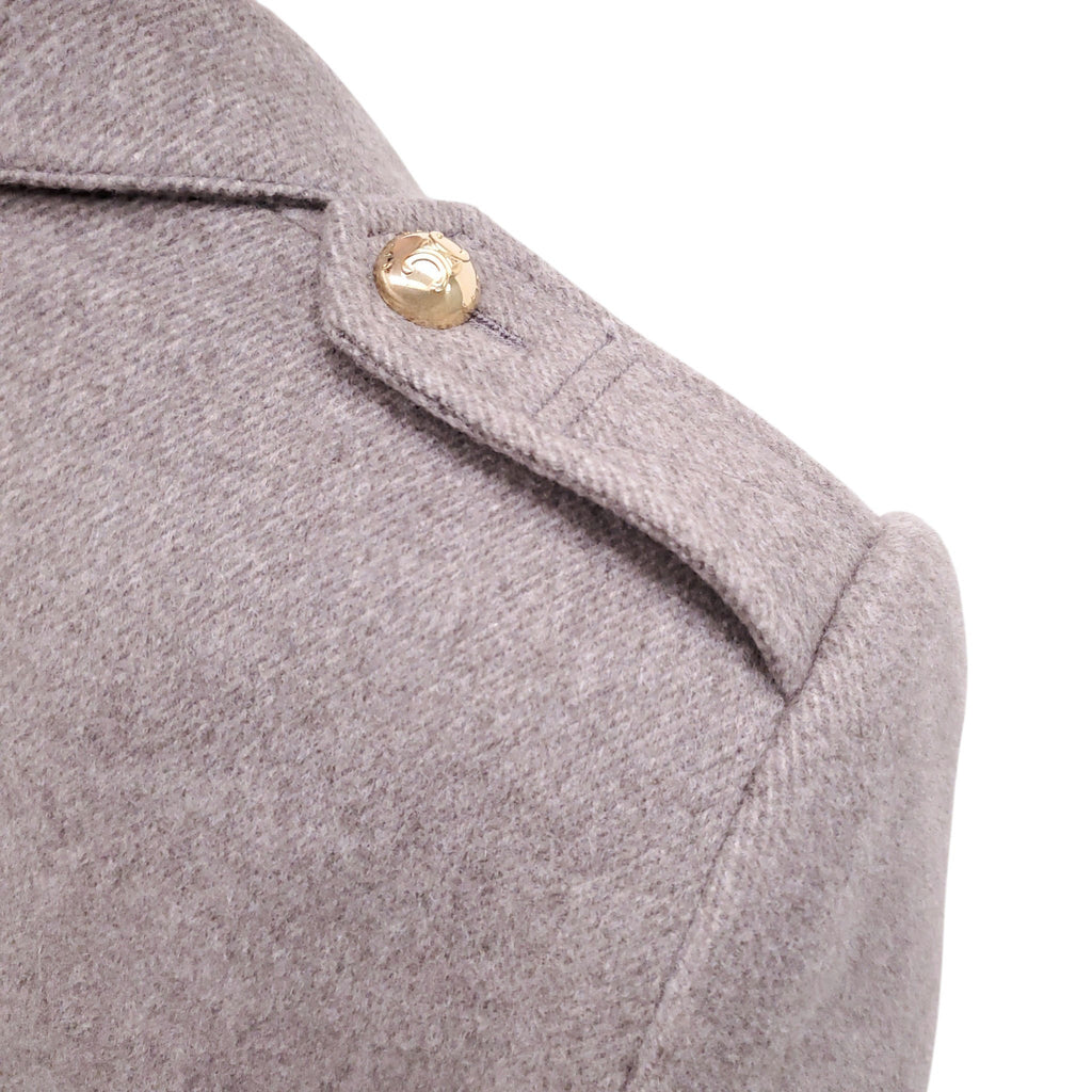 CELINE 2023 CASHMERE JACKET WITH TRIOMPHE LOGO BUTTONS - SIZE 36