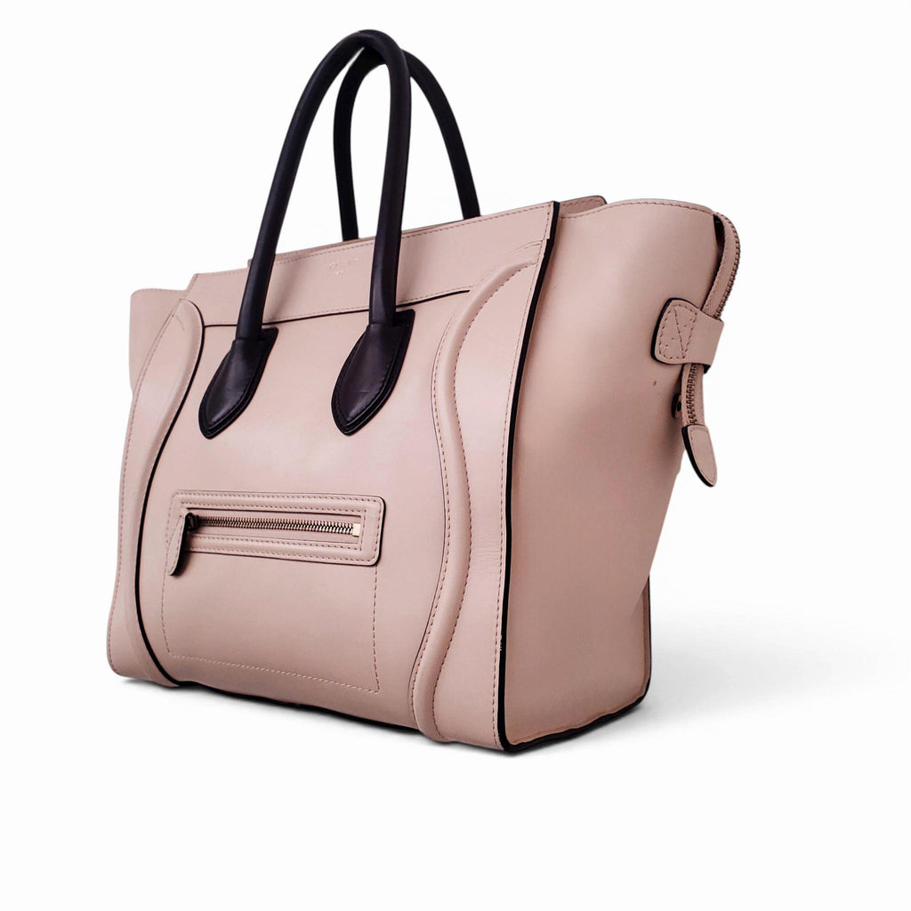 CELINE BLACK-LINED NUDE LUGGAGE BAG