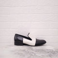 CELINE BLACK AND WHITE LOAFERS - SIZE 38
