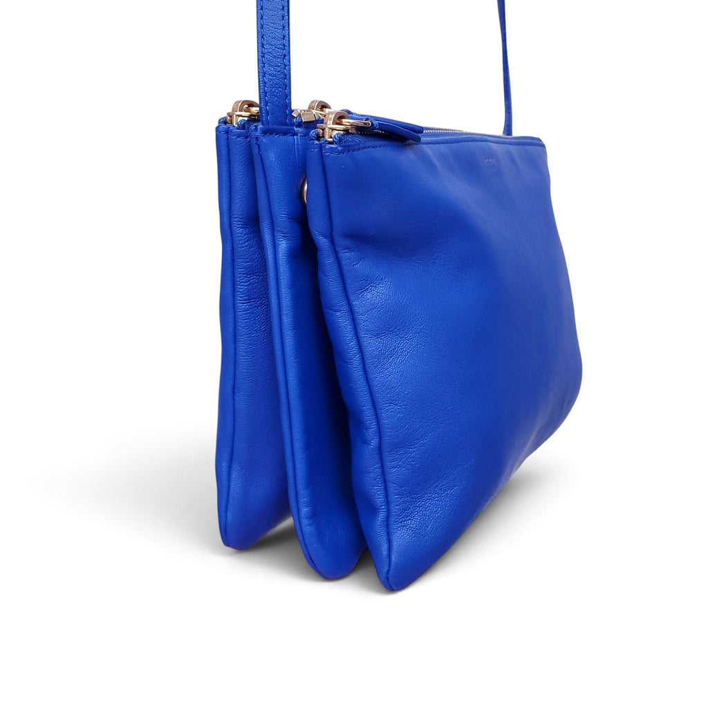 CELINE BLUE TRIFOLD CROSSBODY