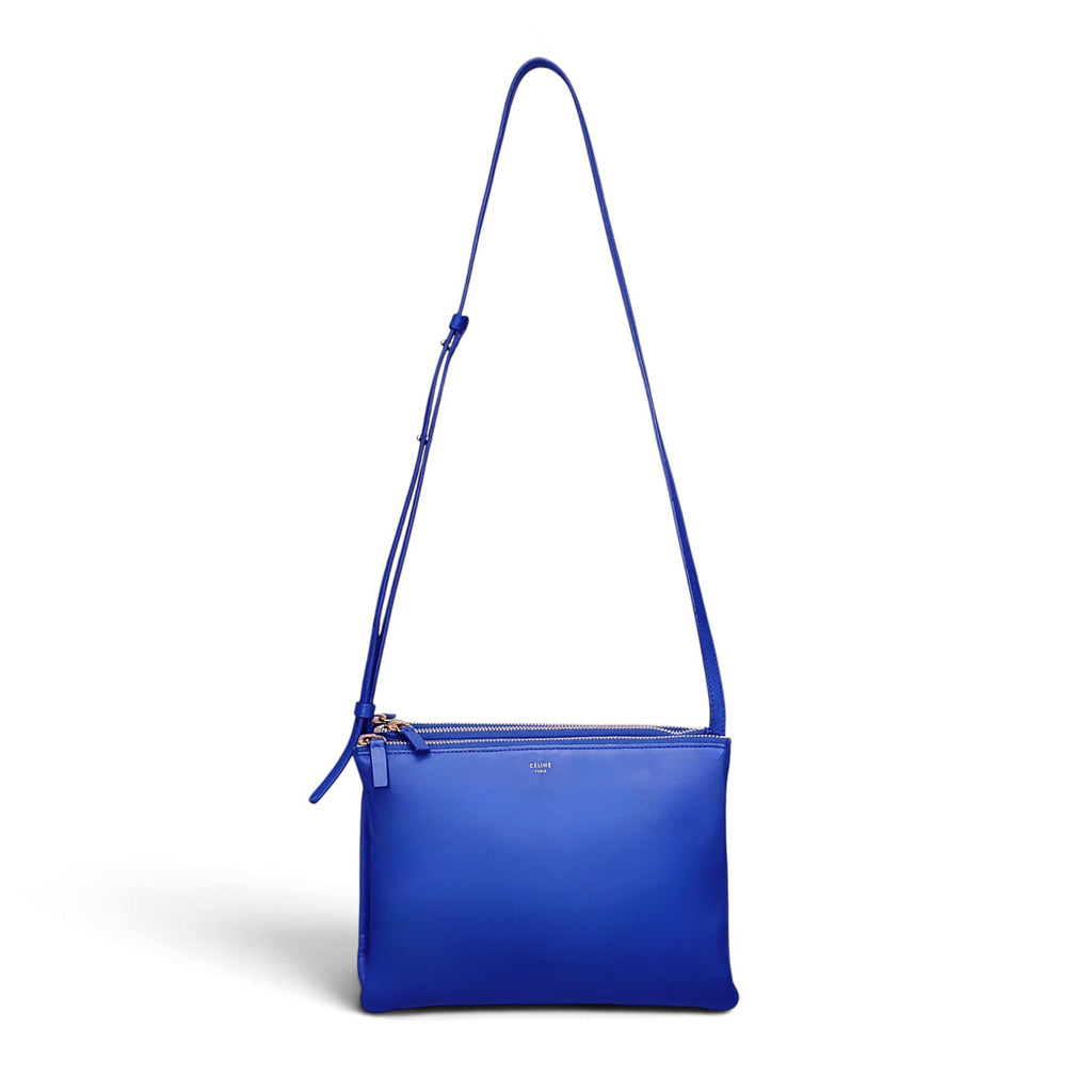 CELINE BLUE TRIFOLD CROSSBODY
