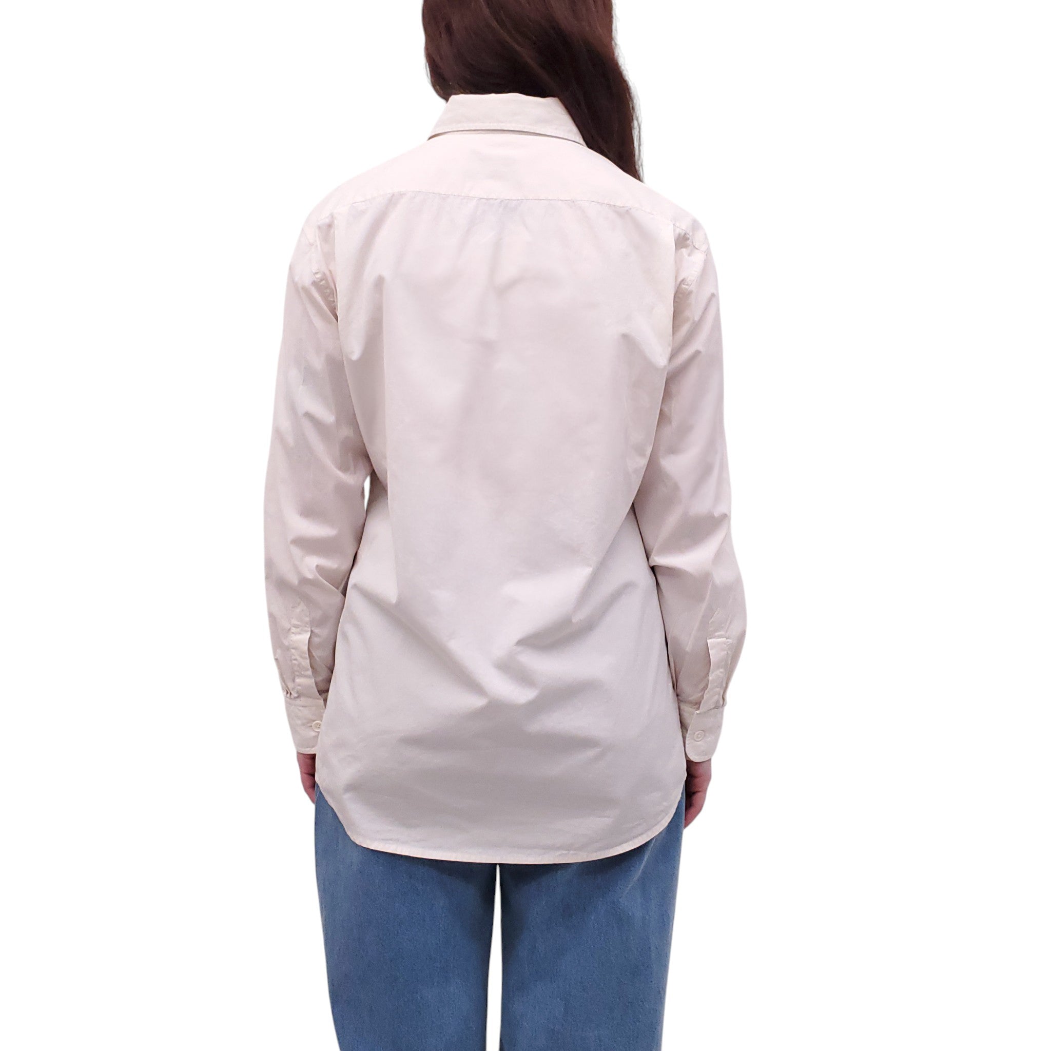 CELINE CUTOUT DETAIL BUTTON UP SHIRT - SIZE 38
