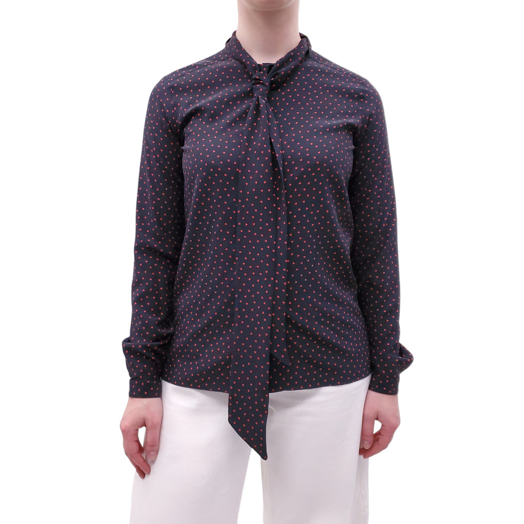 CELINE HEART PATTERNED BLOUSE - SIZE 36