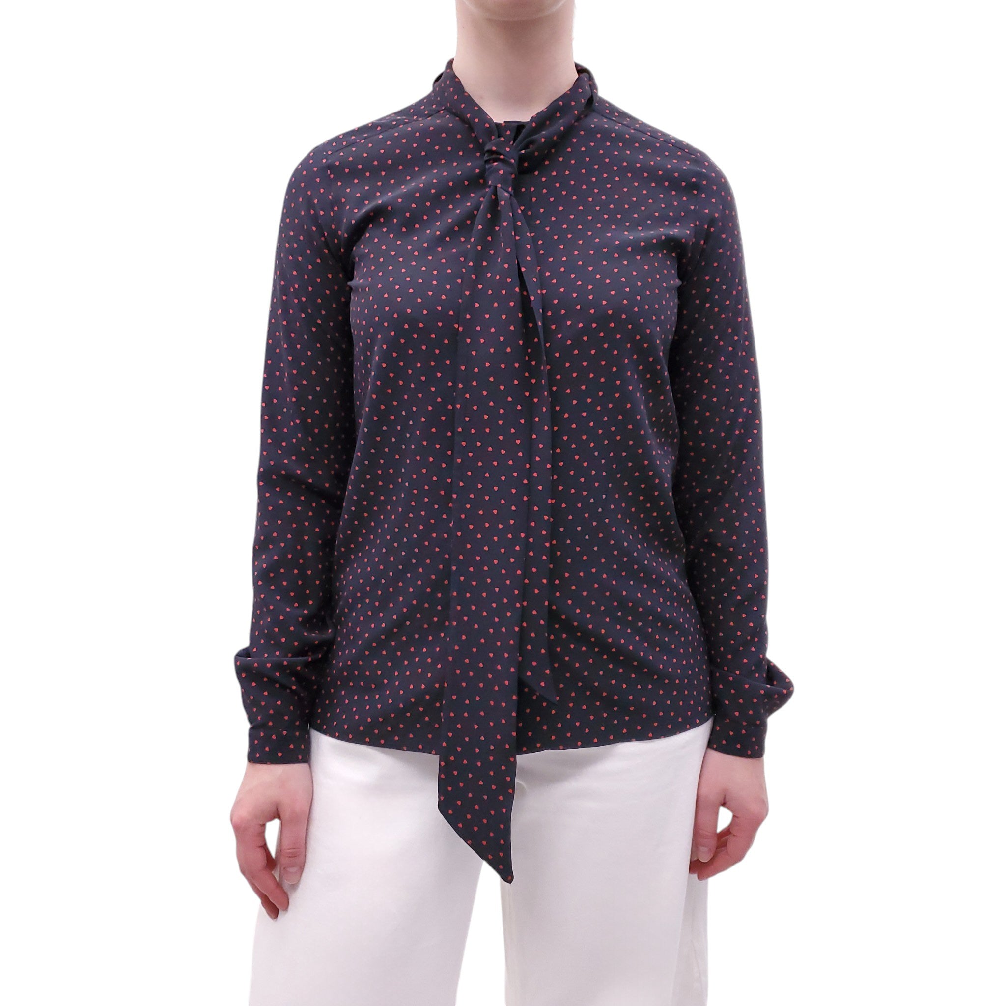 CELINE HEART PATTERNED BLOUSE - SIZE 36