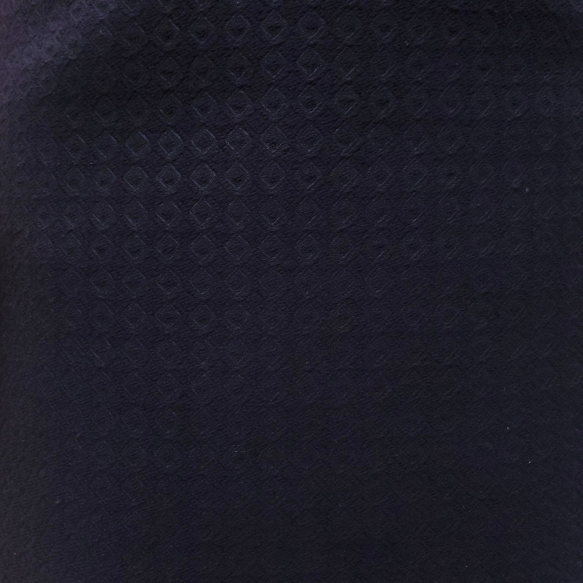 CELINE NAVY DIAMOND PATTERNED DRESS  - SIZE 40